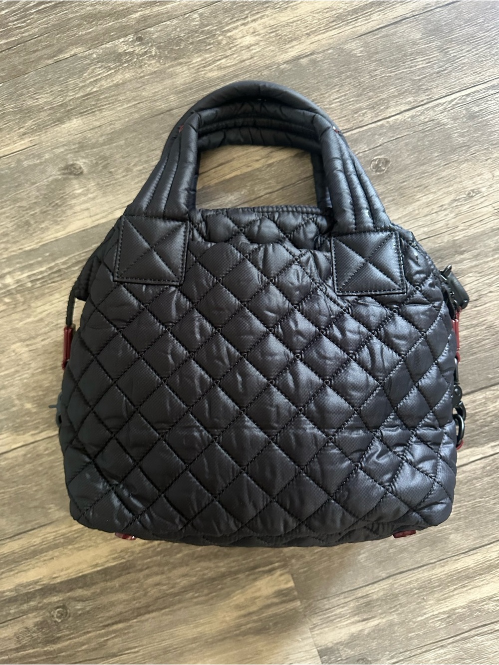 MZ Wallace Small Sutton Quilted Black Nylon Tote - Picture 7 of 14